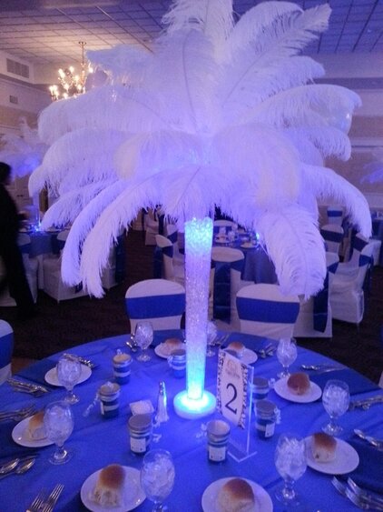 FEATHER CENTERPIECES​ - Feather Centerpiece Rental For Weddings and Sweet 16